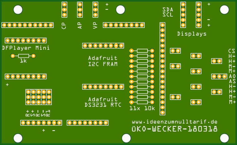 Top side of the board